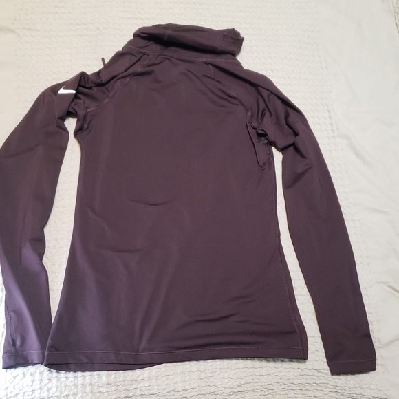 Nike Therma-FIT Cowl Neck Running Top - Eggplant/Plum - Size Large - Picture 7 of 9